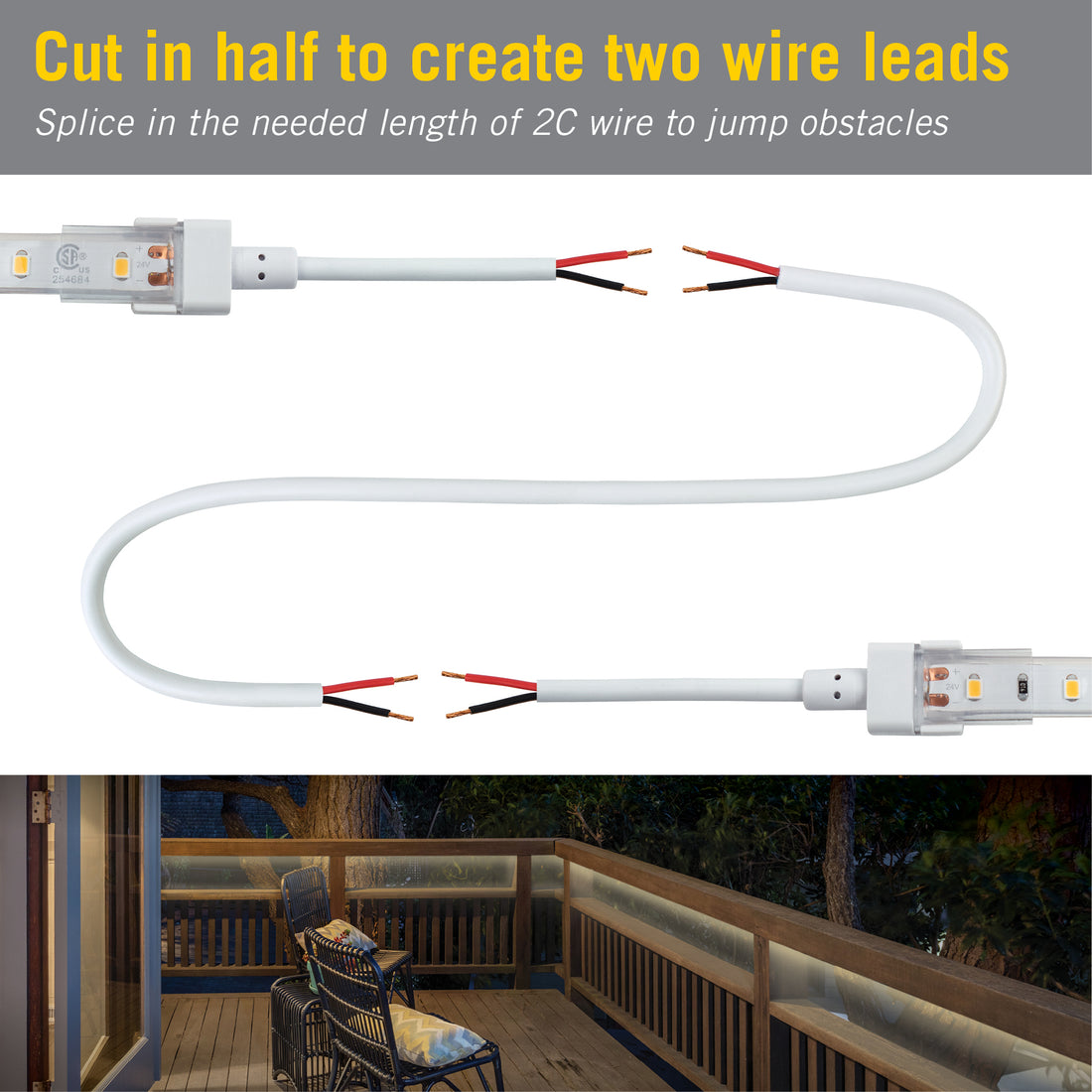 2C Outdoor LED Tape to Tape Connector – Armacost Lighting