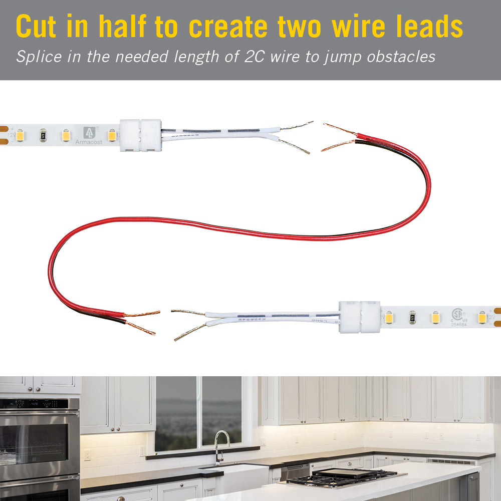 2 Pin Snap LED Strip Light Tape to Tape Connector