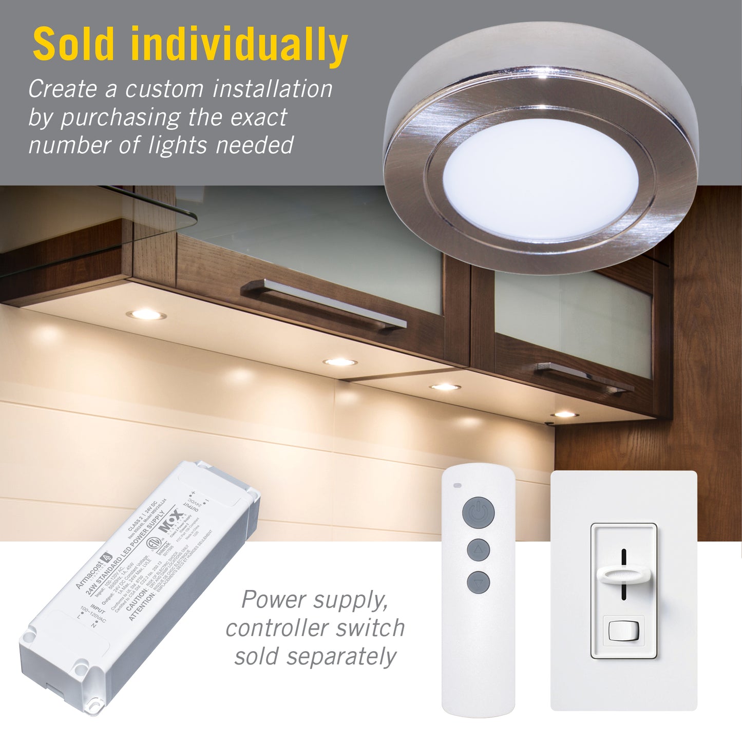 Array Dimmable Under Cabinet LED Puck Light