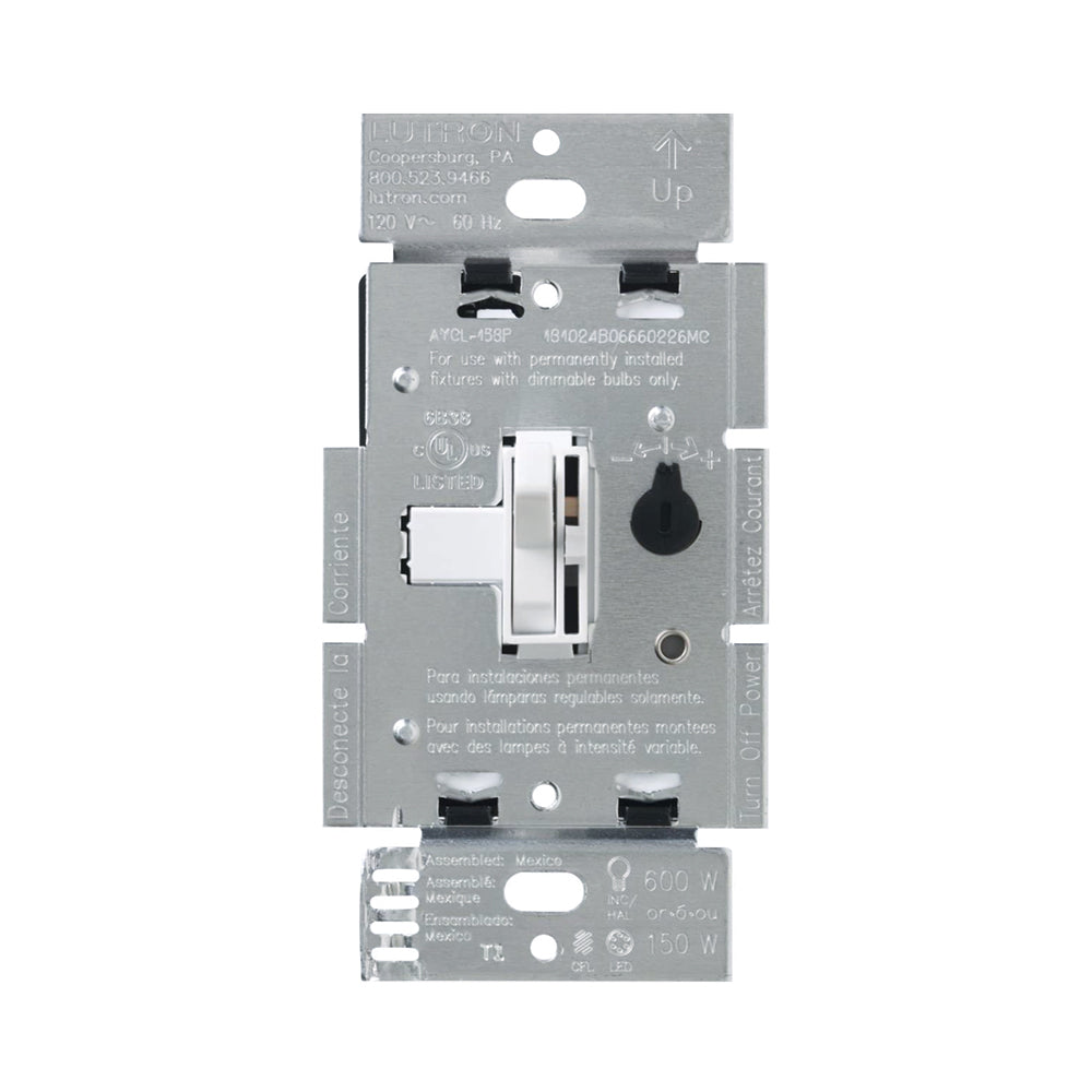Lutron Toggler Single Pole 3 Way Dimmer LED CFL