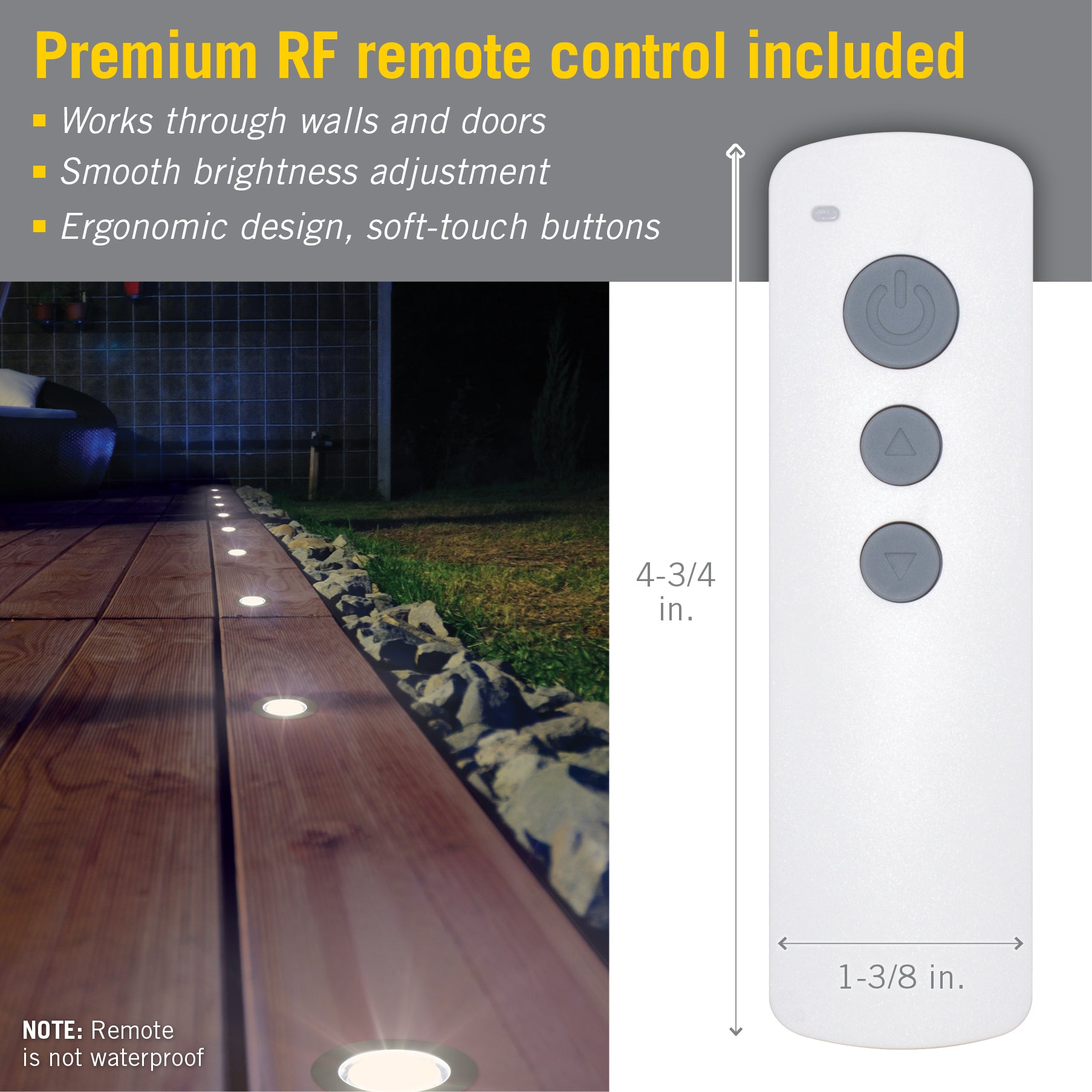 Waterproof Outdoor LED Light Wireless Remote Outlet Power Control