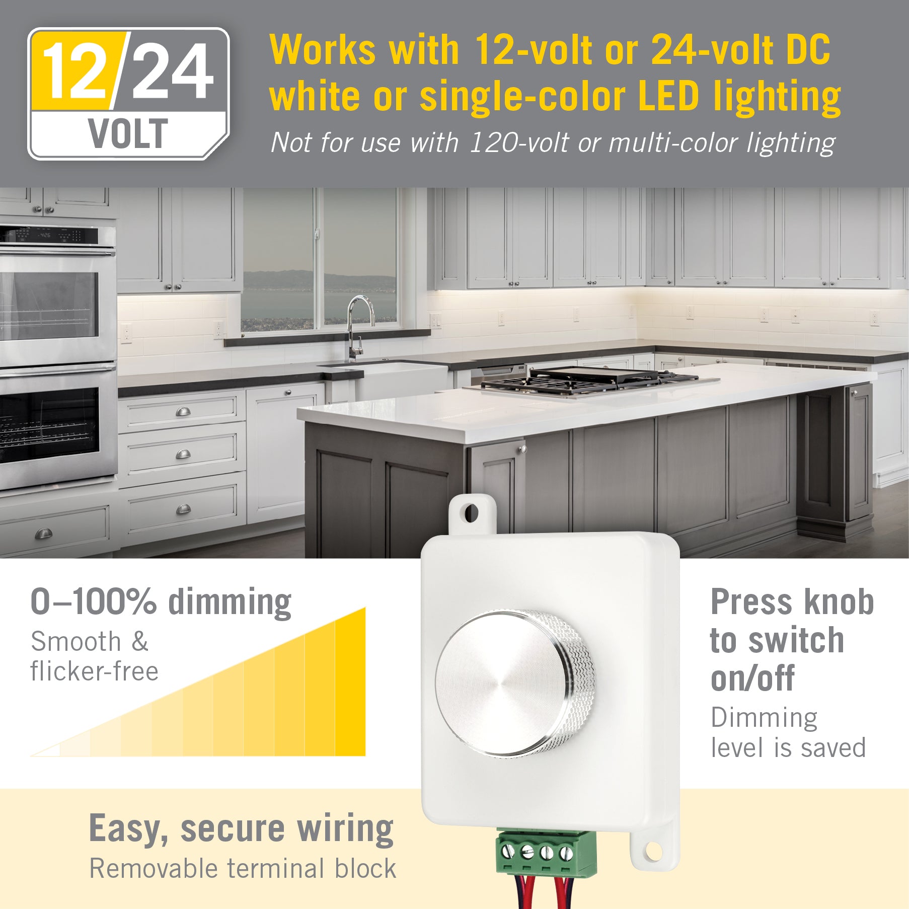 ProLine Rotary Knob LED Strip Light Dimmer
