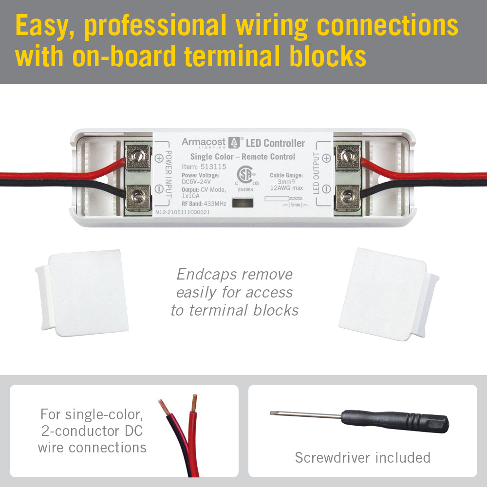 Led Control Module White Only ProLine White/Single Color LED Controller – Armacost Lighting