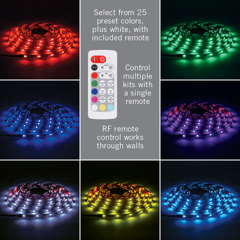 RibbonFlex Home 24V RGBW Multicolor Indoor Outdoor LED Strip Light Kit