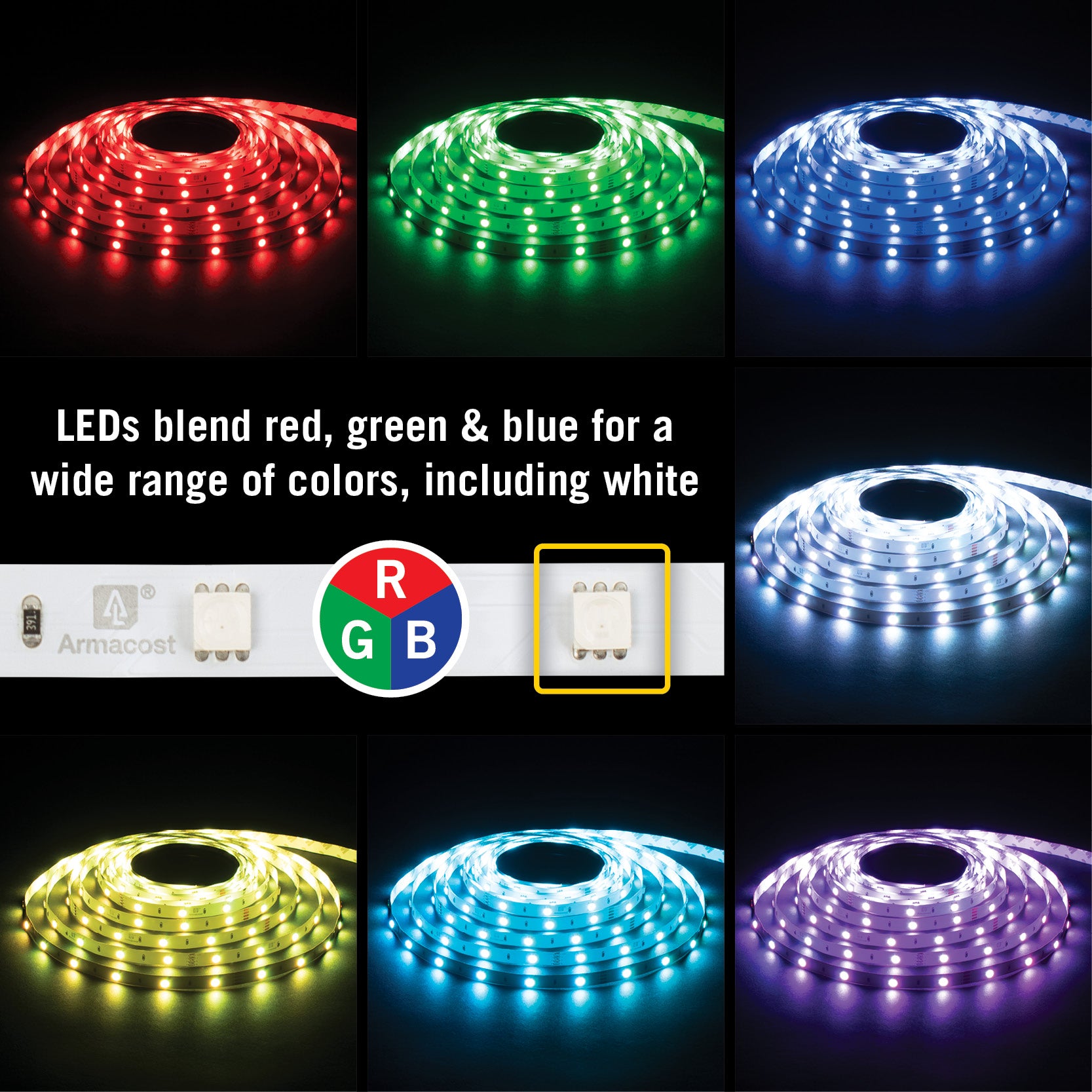 24 Volt RGB LED Strip Light Tape 30