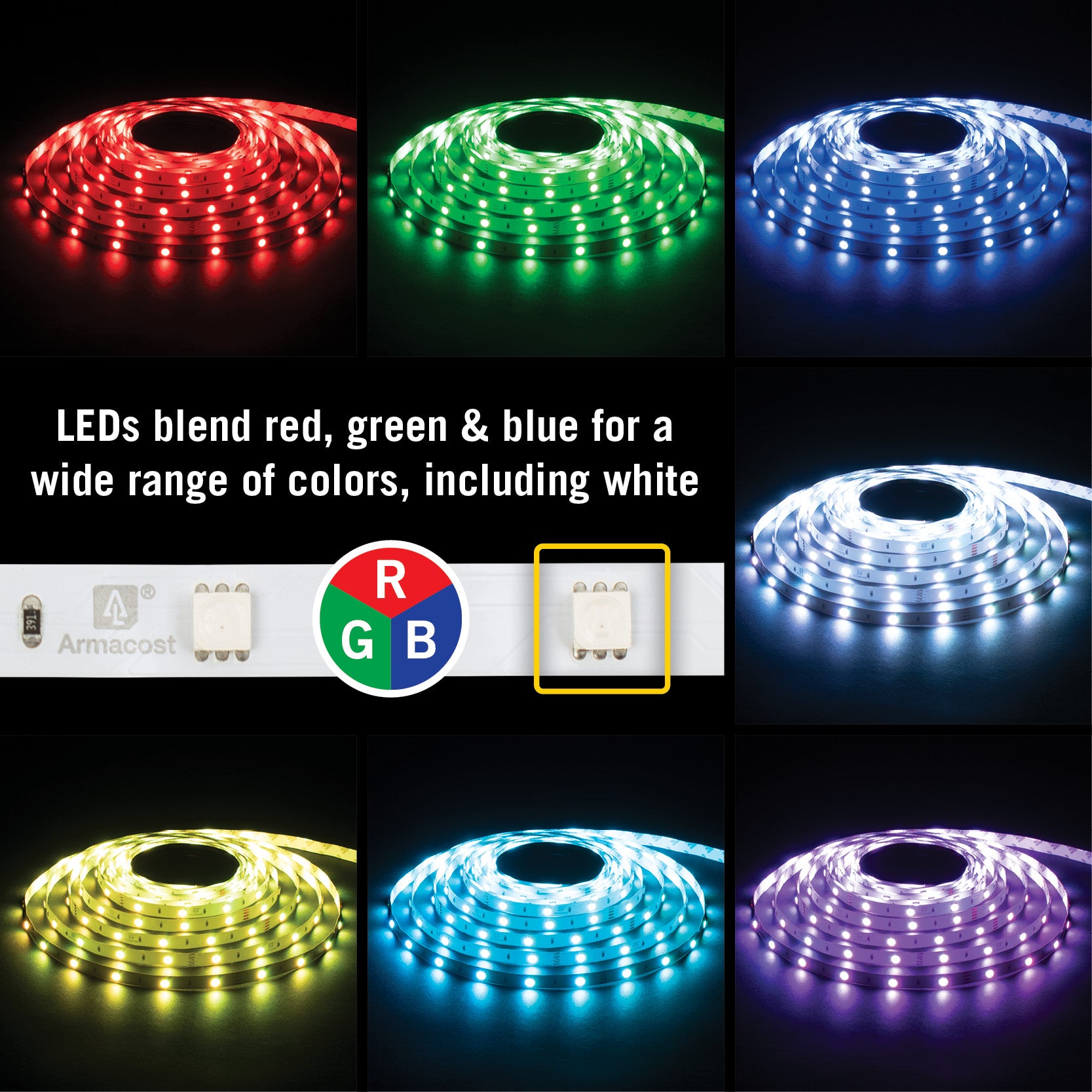 24V LED Strip Lights RGB Controller with Color Wheel