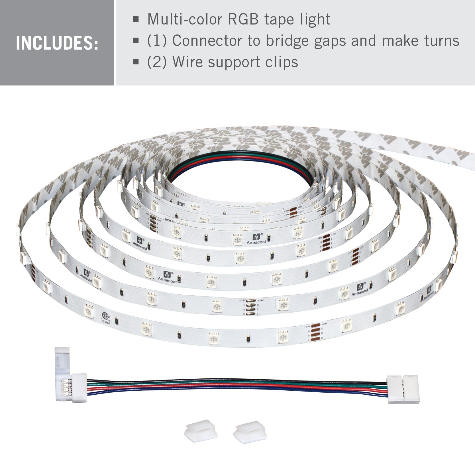 24 Volt RGB LED Strip Light Tape 30
