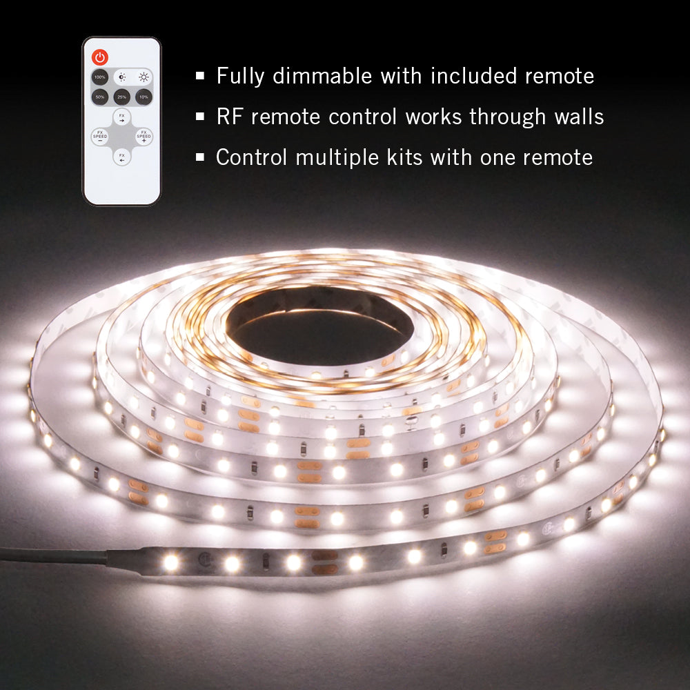 RibbonFlex Home 12V 3000K Soft White LED Strip Light Kit