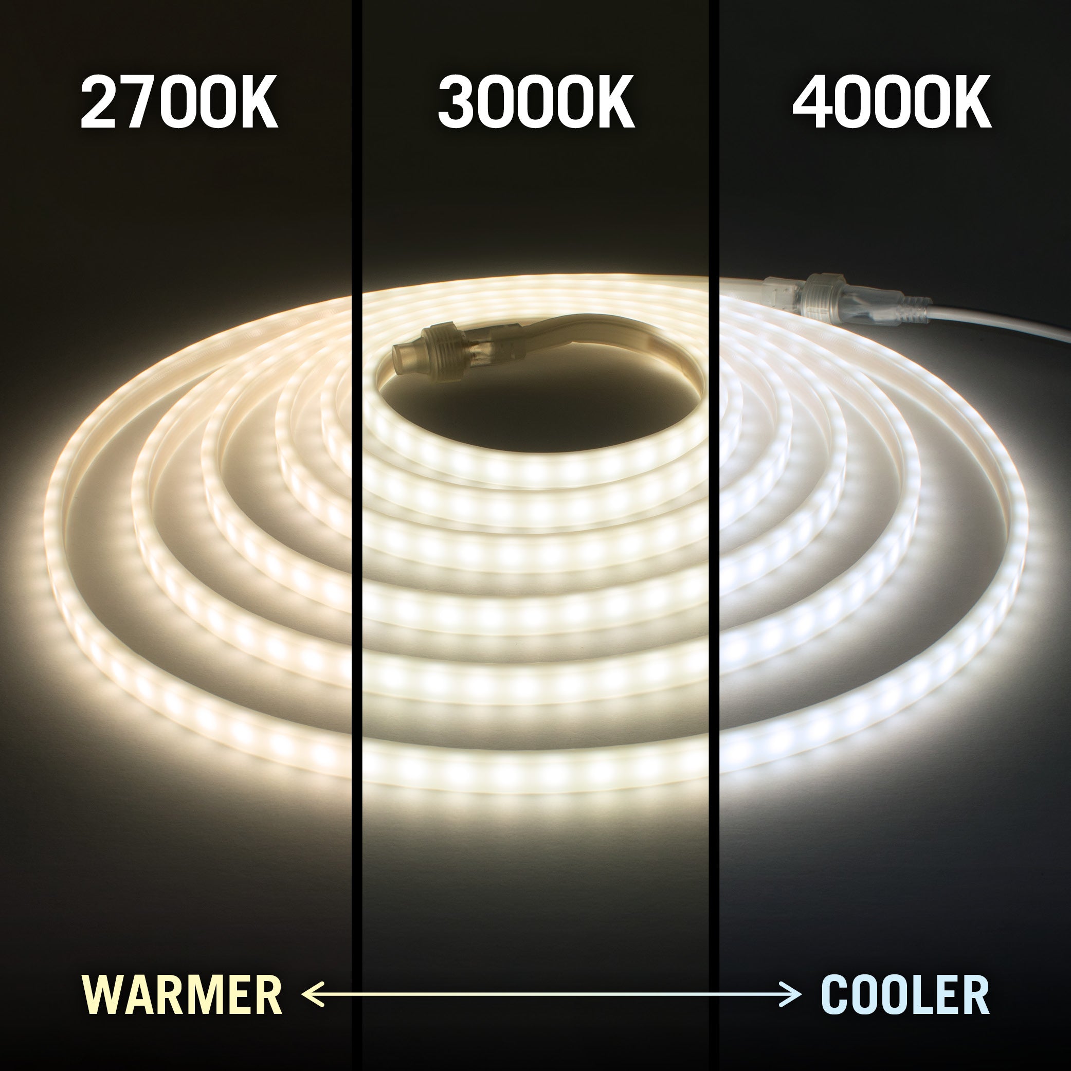 White 120V Outdoor LED Strip Light Armacost Lighting
