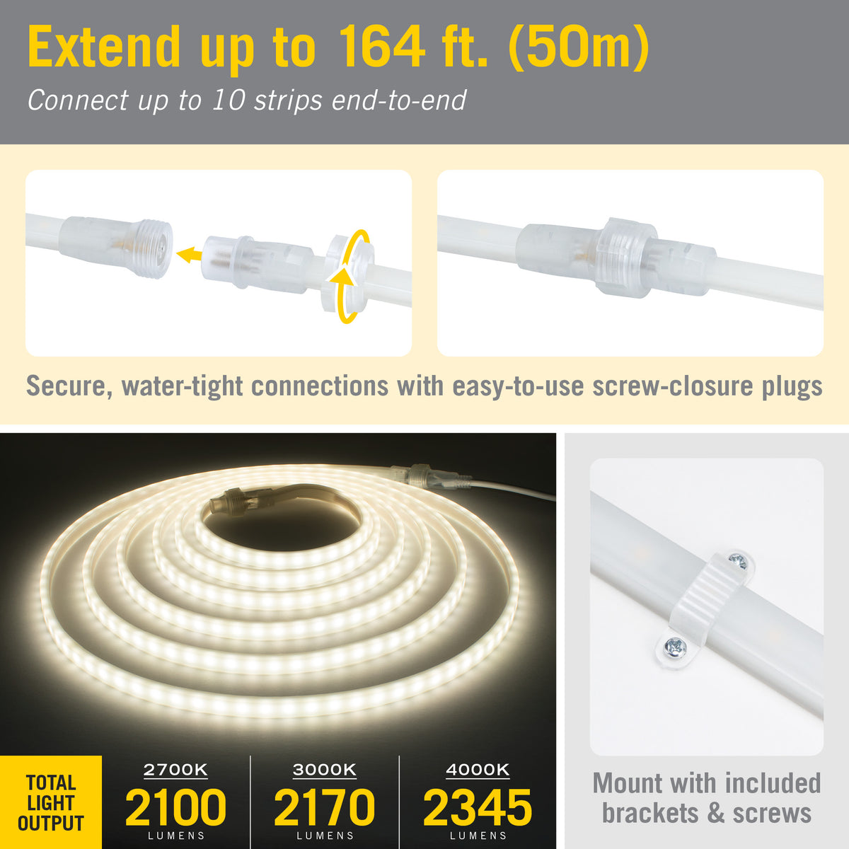 Waterproof LED Strip Lights 120V – Armacost Lighting