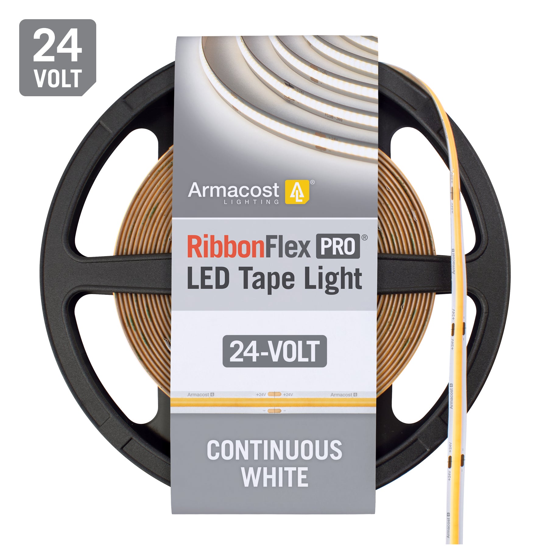 24 Volt White COB LED Strip Light Tape