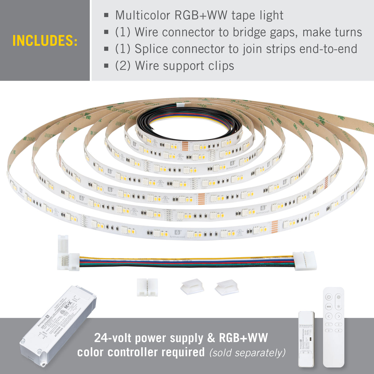 Color Changing LED Strip Lights RGBWW – Armacost Lighting
