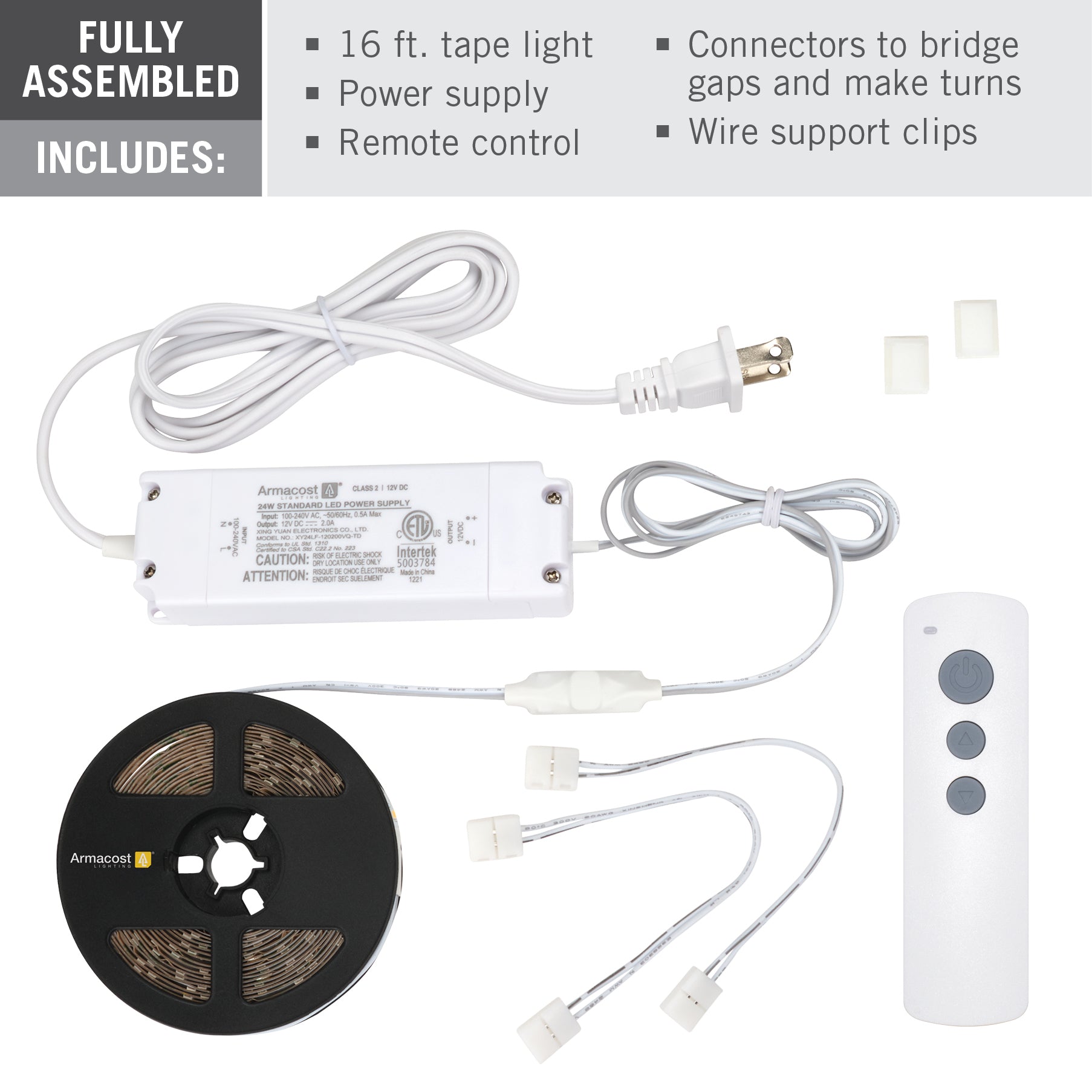RibbonFlex PRO+ 12V 3000K Soft White LED Strip Light Kit
