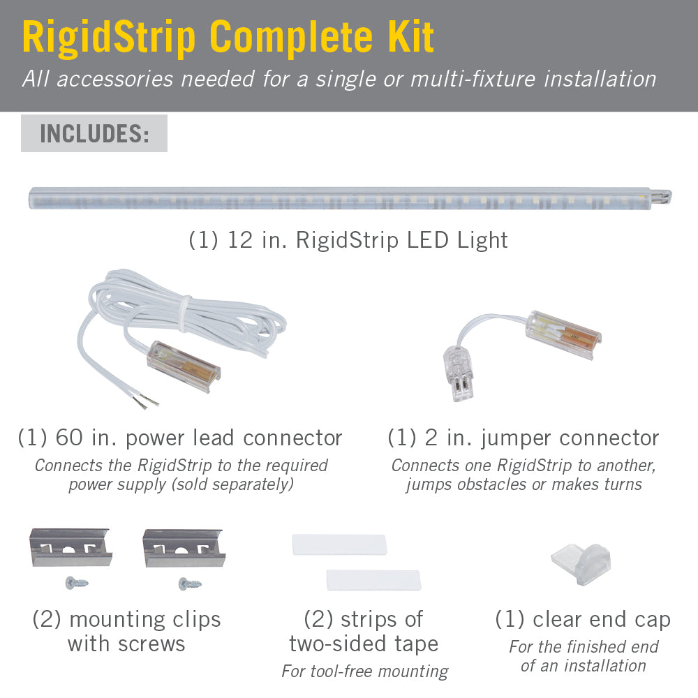 RigidStrip 12 inch Linkable LED Strip Light Diffuser