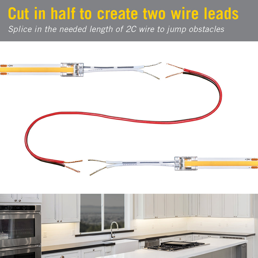 2 Pin COB LED Strip Light Tape to Tape Connector