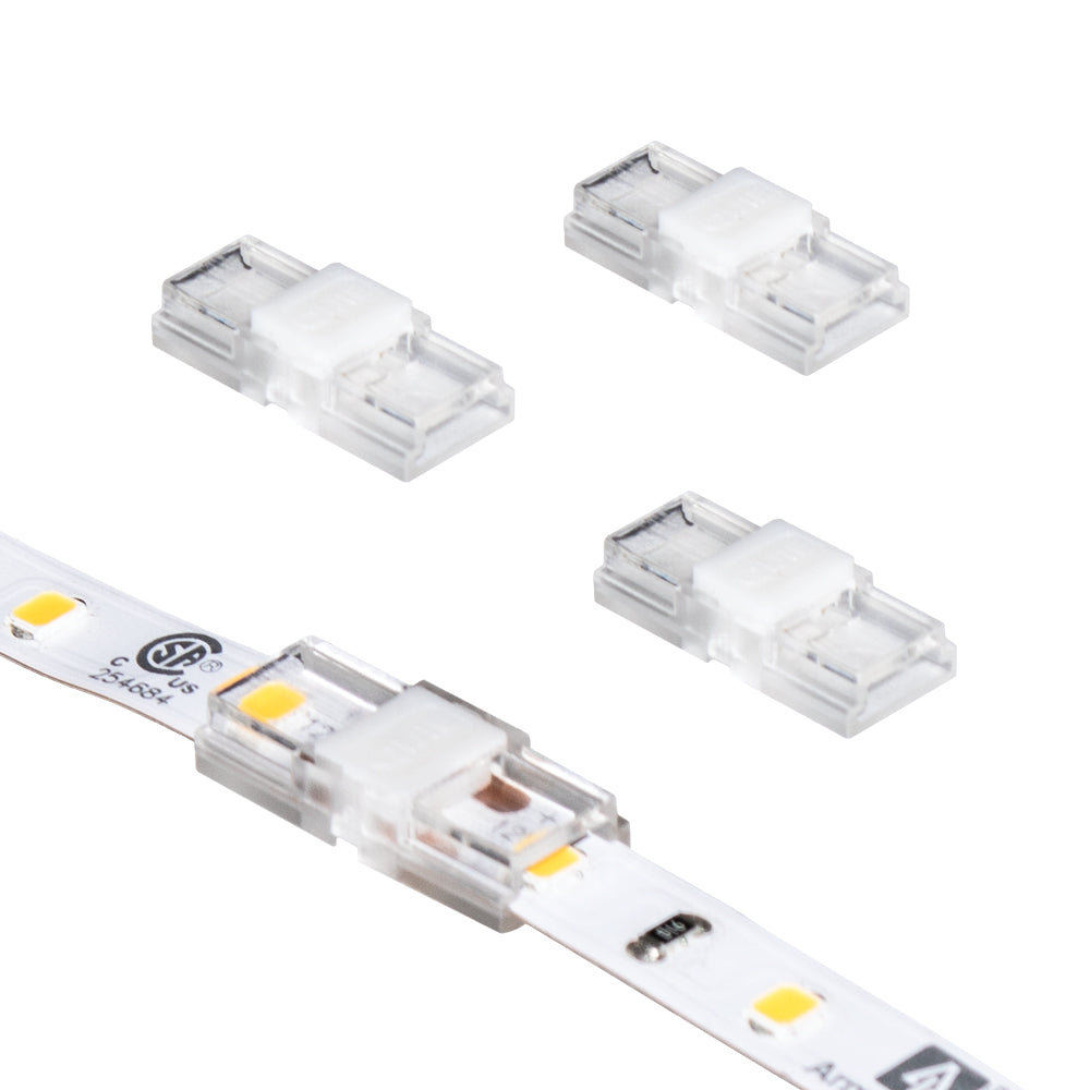 SureLock Pro 2 Pin LED Strip Light Tape to Tape Channel Connector