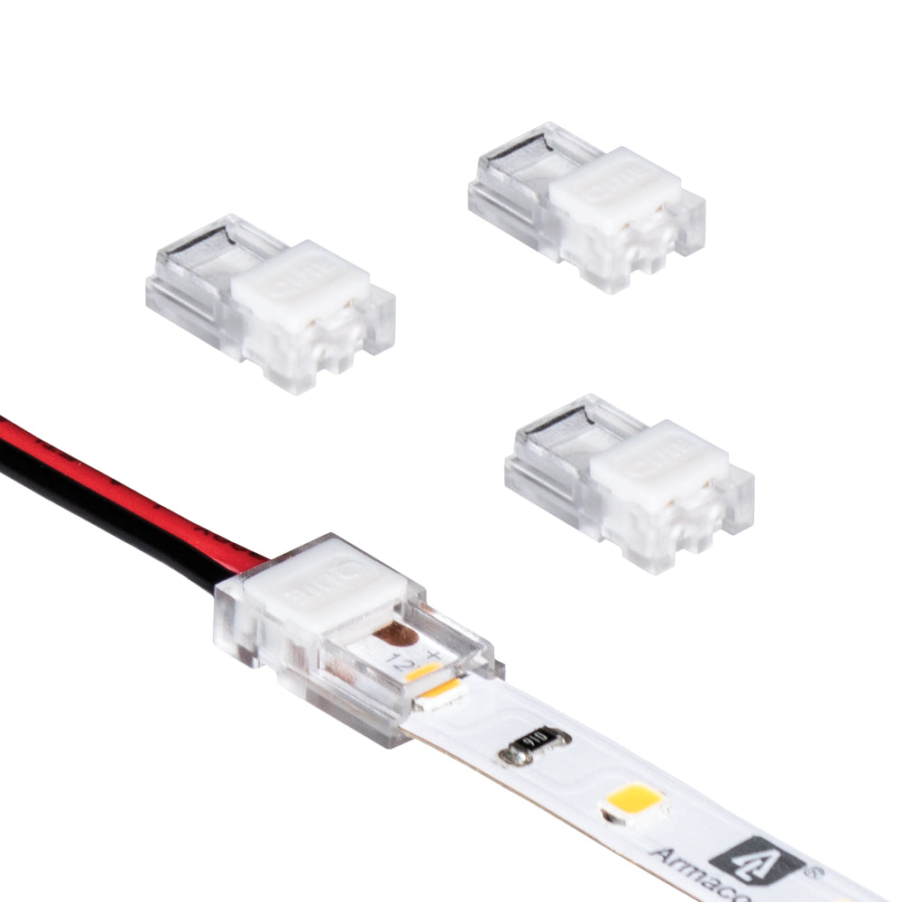 Armacost SureLock Pro 6-Pin RGB+WW LED Strip Connectors – No-Solder, Clamp-Down Design, 6-Pack For 12mm Multicolor Tape Light
