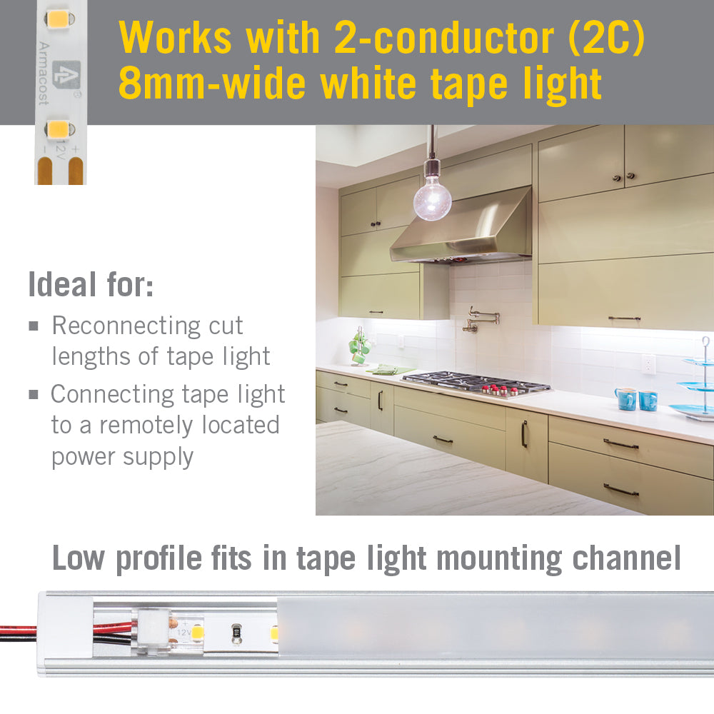 Armacost Lighting Connecteur d'épissure de bande lumineuse à bande LED  RGB+WW à 6 broches