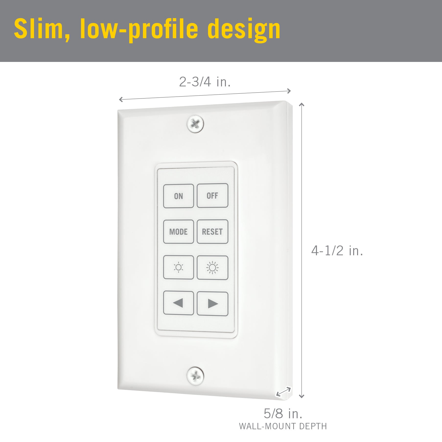 Wireless Wall Mount Touchpad RGB LED Dimmers