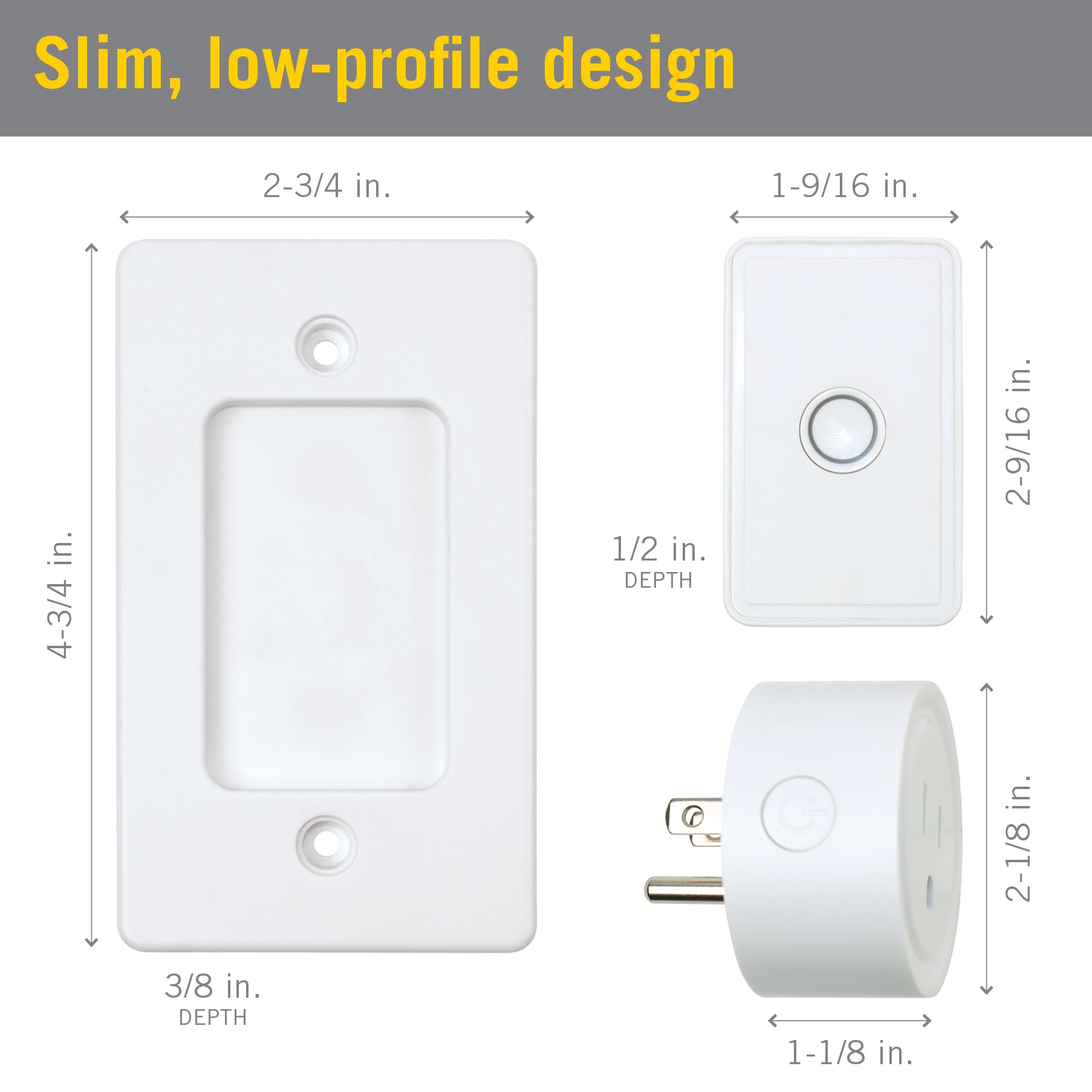 Simple Wireless Light Switch Kit, No-Wires and Battery-Free Light Switches  for Home (1 Receiver and 1 Light Switch)