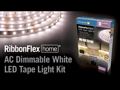 12 Volt AC Dimmable White LED Strip Light Kit