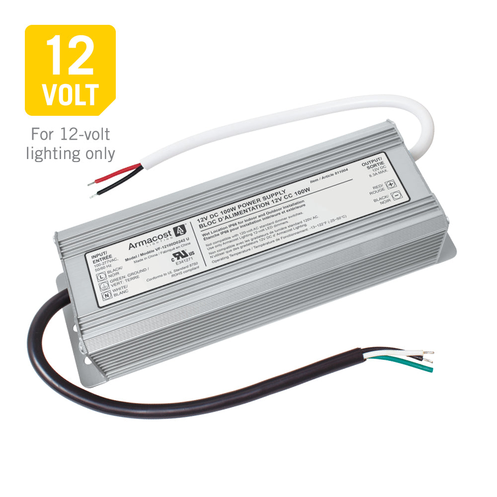 100-Watt Standard Indoor-Outdoor Rated 12-Volt DC LED Power Supply